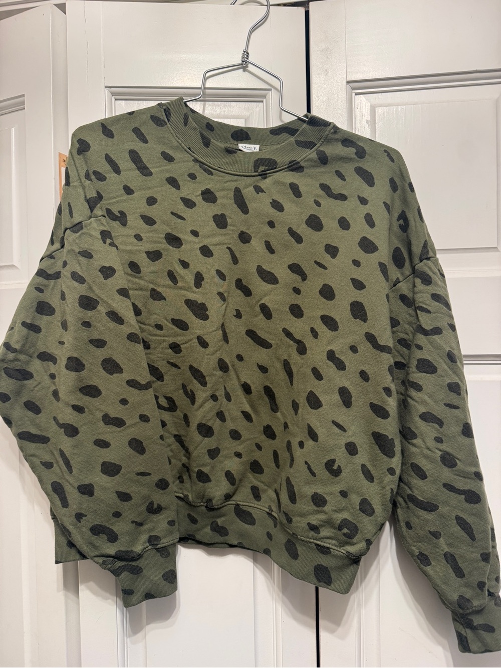 Clare V. Cheetah print sweatshirt, size small